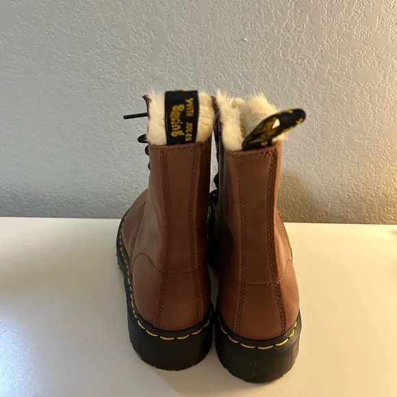 Brown Fur-Lined Dr Martens - Picture 4 of 4